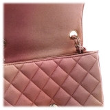 Chanel Vintage - Mini Square Ombre Iridescent Lambskin Flap - Pink - Leather and Lambskin Handbag - Luxury High Quality