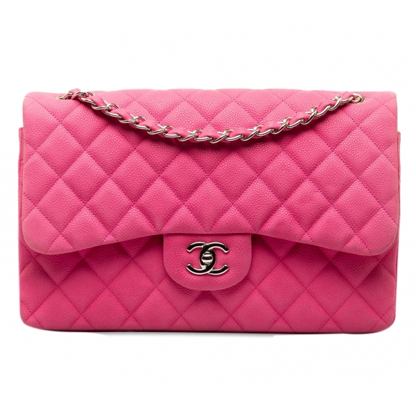 Chanel Vintage - Jumbo Classic Caviar Double Flap - Pink - Leather and Lambskin Handbag - Luxury High Quality