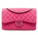 Chanel Vintage - Jumbo Classic Caviar Double Flap - Pink - Leather and Lambskin Handbag - Luxury High Quality