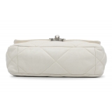 Chanel Vintage - Medium Lambskin 19 Flap - White - Leather and Lambskin Handbag - Luxury High Quality