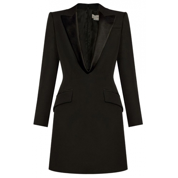 Alexander McQueen - Abito con Revers a Lancia - Nero - Alexander McQueen Exclusive Luxury Collection