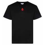 Alexander McQueen - Crew Neck T-Shirt - Black Red - Alexander McQueen Exclusive Luxury Collection