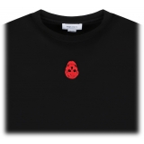 Alexander McQueen - Crew Neck T-Shirt - Black Red - Alexander McQueen Exclusive Luxury Collection