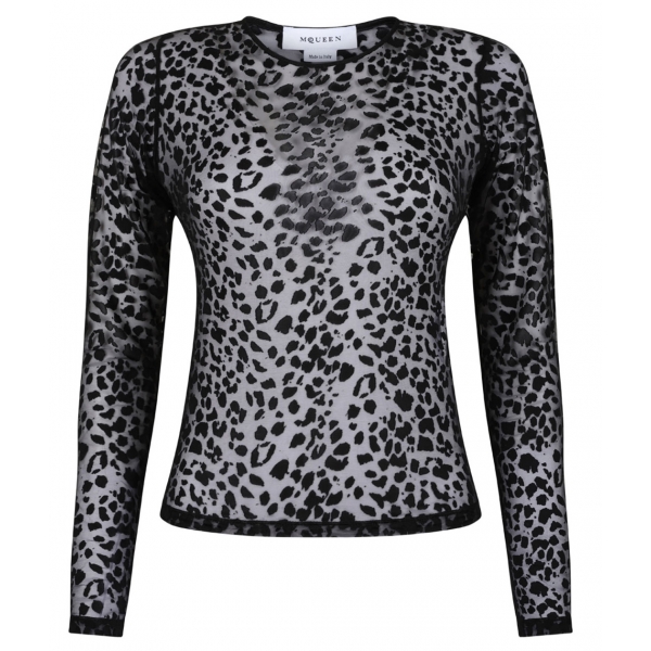 Alexander McQueen - Top a Maniche Lunghe - Nero - Alexander McQueen Exclusive Luxury Collection