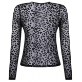 Alexander McQueen - Top a Maniche Lunghe - Nero - Alexander McQueen Exclusive Luxury Collection