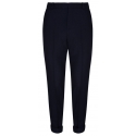 Balmain - Pantaloni su Misura in Lana Vergine - Blu Navy - Balmain Exclusive Luxury Collection