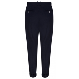 Balmain - Pantaloni su Misura in Lana Vergine - Blu Navy - Balmain Exclusive Luxury Collection