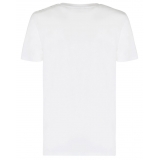 Balmain - Cotton Logo Print T-Shirt - White Black - Balmain Exclusive Luxury Collection