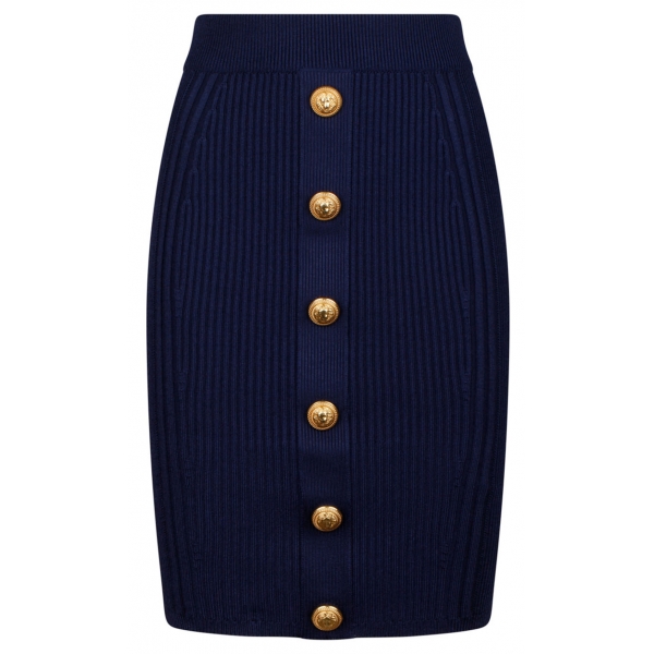 Balmain - Pencil Skirt - Blue Marine - Balmain Exclusive Luxury Collection