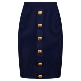 Balmain - Pencil Skirt - Blue Marine - Balmain Exclusive Luxury Collection