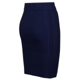 Balmain - Pencil Skirt - Blue Marine - Balmain Exclusive Luxury Collection