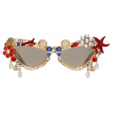 Dolce & Gabbana - Occhiale da Sole Capri - Oro - Dolce & Gabbana Eyewear