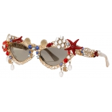 Dolce & Gabbana - Occhiale da Sole Capri - Oro - Dolce & Gabbana Eyewear