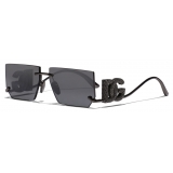 Dolce & Gabbana - DG Crystal Sunglasses - Gunmetal - Dolce & Gabbana Eyewear