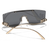 Dolce & Gabbana - DG Crystal Sunglasses - Gold Dark Grey - Dolce & Gabbana Eyewear