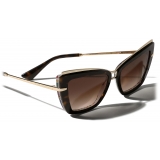 Dolce & Gabbana - Metal Print Sunglasses - Gold Havana - Dolce & Gabbana Eyewear