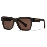 Dolce & Gabbana - Mirror Logo Sunglasses - Havana - Dolce & Gabbana Eyewear