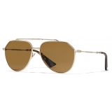 Dolce & Gabbana - Occhiale da Sole Stefano - Oro Marrone - Dolce & Gabbana Eyewear