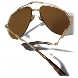 Dolce & Gabbana - Occhiale da Sole Stefano - Oro Marrone - Dolce & Gabbana Eyewear