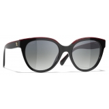 Chanel - Occhiali da Sole a Farfalla - Nero Rosso - Chanel Eyewear