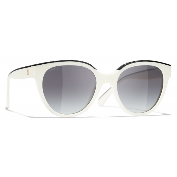 Chanel - Butterfly Sunglasses - Black White - Chanel Eyewear