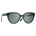 Chanel - Butterfly Sunglasses - Khaki Green - Chanel Eyewear