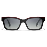 Chanel - Occhiali da Sole Quadrati - Nero Rosso - Chanel Eyewear