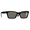 Chanel - Occhiali da Sole Quadrati - Nero Beige Marrone - Chanel Eyewear