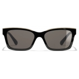 Chanel - Occhiali da Sole Quadrati - Nero Beige Marrone - Chanel Eyewear