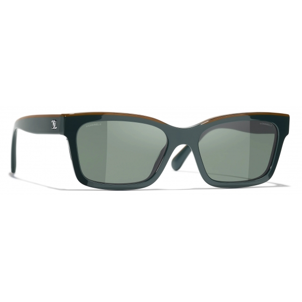 Chanel - Square Sunglasses - Khaki Green - Chanel Eyewear