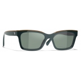 Chanel - Occhiali da Sole Quadrati - Kaki Verde - Chanel Eyewear