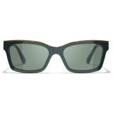 Chanel - Occhiali da Sole Quadrati - Kaki Verde - Chanel Eyewear