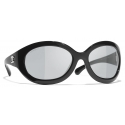 Chanel - Shield Sunglasses - Black Light Gray - Chanel Eyewear