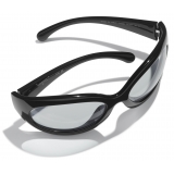 Chanel - Occhiali da Sole a Maschera - Nero Grigio Chiaro - Chanel Eyewear