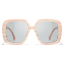 Chanel - Square Sunglasses - Yellow Peach Gray - Chanel Eyewear