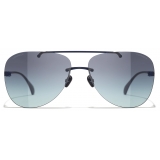 Chanel - Occhiali da Sole Pilota - Blu Scuro - Chanel Eyewear