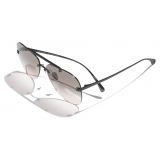 Chanel - Occhiali da Sole Pilota - Grigio Scuro - Chanel Eyewear