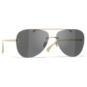 Chanel - Occhiali da Sole Pilota - Oro Chiaro - Chanel Eyewear