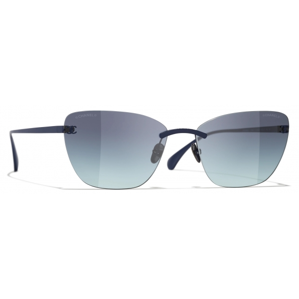 Chanel - Occhiali da Sole Cat Eye - Blu Scuro - Chanel Eyewear