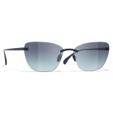 Chanel - Cat Eye Sunglasses - Dark Blue - Chanel Eyewear