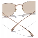 Chanel - Cat Eye Sunglasses - Beige Pink Gold - Chanel Eyewear