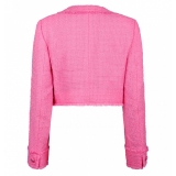 Dolce & Gabbana - Pink Short Raschel Tweed Jacket - Dolce & Gabbana Exclusive Luxury Collection