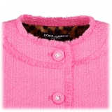 Dolce & Gabbana - Giacca Corta in Tweed Raschel Rosa - Dolce & Gabbana Exclusive Luxury Collection