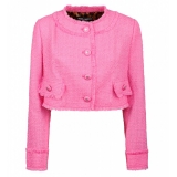 Dolce & Gabbana - Pink Short Raschel Tweed Jacket - Dolce & Gabbana Exclusive Luxury Collection