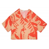 Ottod'Ame - Floral Patterned Viscose Shirt - Beige/Red - Shirt - Luxury Exclusive Collection