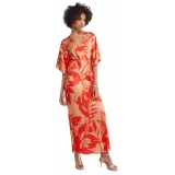 Ottod'Ame - Viscose Floral Patterned Dress - Beige/Red - Dresses - Luxury Exclusive Collection