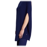 Ottod'Ame - Sleeveless Cape Sweater - Blue - Sweater - Luxury Exclusive Collection