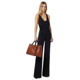 Elisabetta Franchi - Wide Leg Suit with Olympic Cut - Black - Dress - Made in Italy - Luxury Exclusive Collection