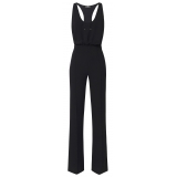 Elisabetta Franchi - Wide Leg Suit with Olympic Cut - Black - Dress - Made in Italy - Luxury Exclusive Collection