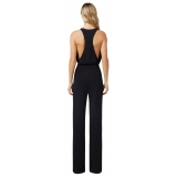 Elisabetta Franchi - Wide Leg Suit with Olympic Cut - Black - Dress - Made in Italy - Luxury Exclusive Collection